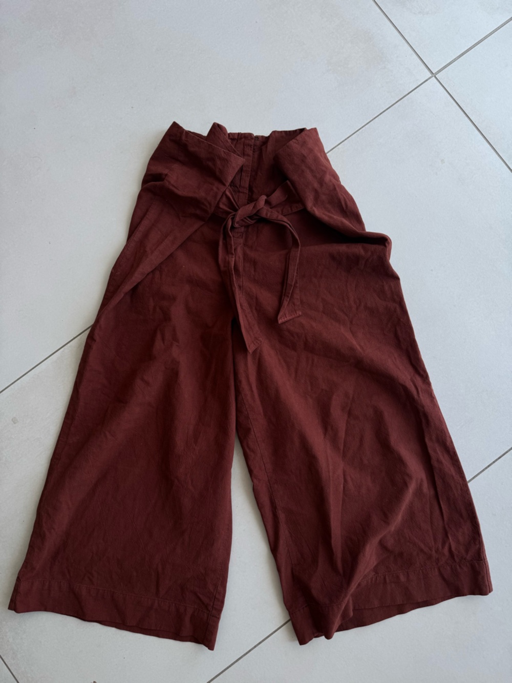 Free people wide leg rust pants sz S - Picture 3 of 5